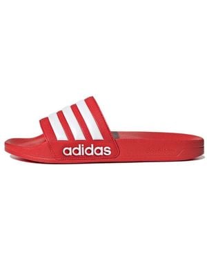 adidas Adilette Shower Slide 'Vivid' - Red