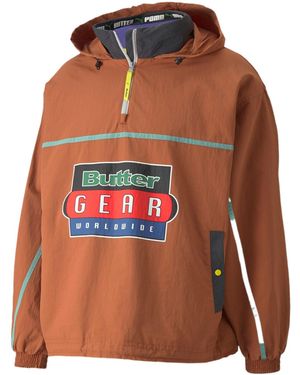 PUMA X Butter Goods Lightweight Pop Over Top Half Zip Hoodie in