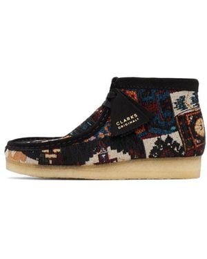 Clarks Wallabee Boots Combi' - Black