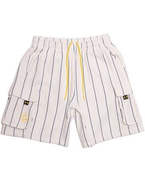 Drew House Cargo Sweatshort Pinstripe' - Blue