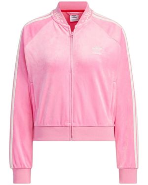 adidas (Wmns) Originals Velour Sst Track Suit Track Top Asia Sizing - Pink