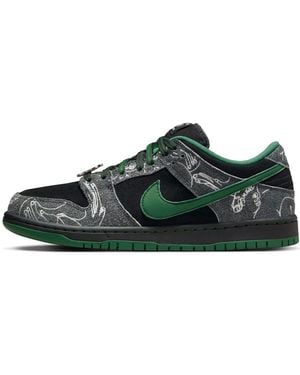 Nike X There Skateboard Sb Dunk Low Pro 'Anthracite Gorge' - Green