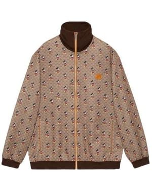 Gucci X Disney Full-Printed Mickey Pattern Long Sleeve Jacket For - Brown