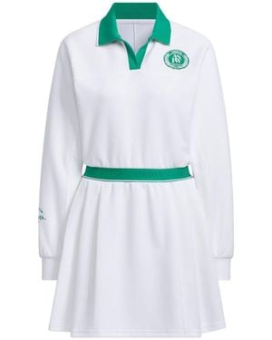 adidas (Wmns) Verbiage Long Sleeve Polo Dress Asia Sizing - White