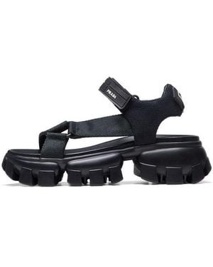 Prada (Wmns) Sporty Woven Nylon Tape Sandals - Blue