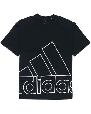 adidas U Big Logo T Printing Round-Neck - Black