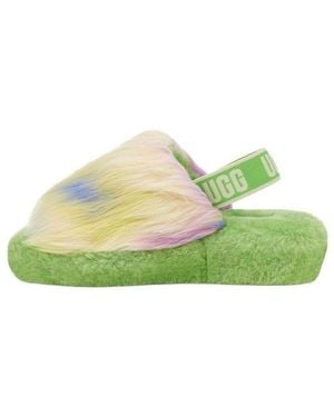 UGG (Wmns) Fluff Yeah Slide Tie Dye Slipper '' - Green