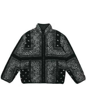 Supreme Reversible Bandana Fleece Jacket - Green