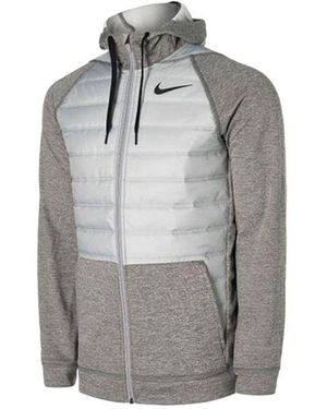 Nike Stay Warm Sports Training Hooded Padded Jacket - Gray