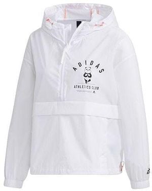 adidas (Wmns) Panda Anorak Sports Jacket - White