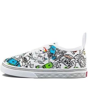 Vans (Td) Crayola X Authentic Elastic Lace 'Sketch Your Way' - Blue