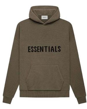 Fear Of God Fw21 Knit Pullover Logo Hoodie 'Harvest' - Green