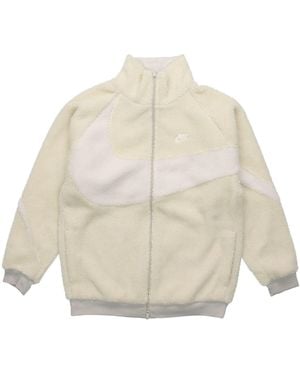 Nike Big Swoosh Reversible Boa Jacket (Asia Sizing) 'Cream' - Natural