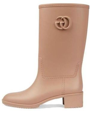 Gucci (Wmns) Double G Rain Boot 'Light Rubber' - Natural
