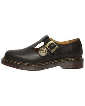Dr. Martens T-Bar Regency Leather Mary Jane Shoes - Brown