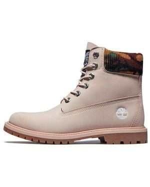 Timberland (Wmns) Heritage 6 Inch Waterproof Boots 'Pale Nubuck With Camo' - Brown