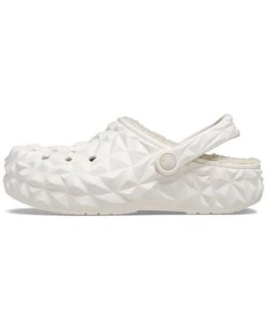 Crocs™ Classic Lined Geometric Clogs - White