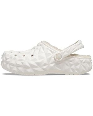 Crocs™ Classic Lined Geometric Clogs - White