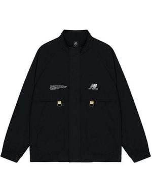 New Balance Alphabet Pattern Solid Color Jacket - Black
