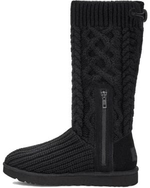 UGG (Wmns) Classic Cardi Cabled Knit Boot - Black