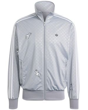 adidas Originals X Mickey Mouse Monogram Embroidery Firebird Truck Top Asia Sizing - Blue