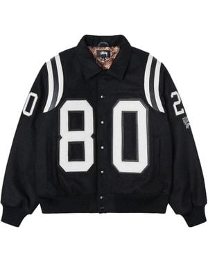 Stussy 80 Wool Varsity Jacket - Black