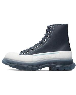 McQueen (Wmns) Tread Slick Lace-Up Boots - Blue