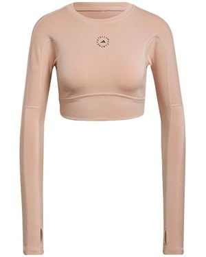 adidas (Wmns) By Stella Mccartney Truestrength Cropped Long Sleeve - Pink