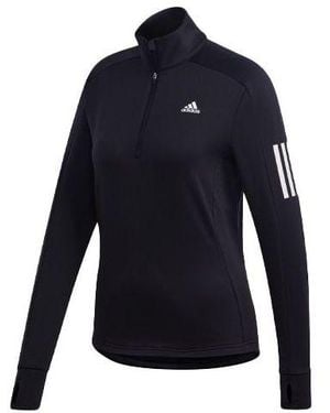 adidas (Wmns) Logo Stripe Printing Running Stand Collar Jacket - Blue