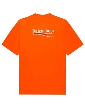 Balenciaga Large Fit T-Shirt 'Fluo' - Orange