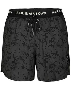 Nike Alphabet Pattern Loose Lacing Sports Shorts - Black