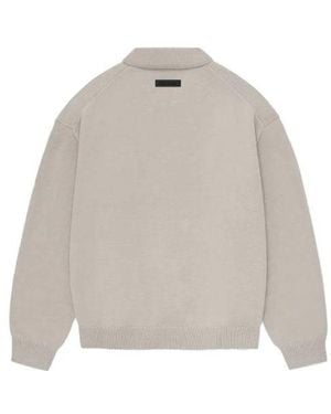 Fear Of God Fw23 Knit Polo Shirt Cloud' - Grey