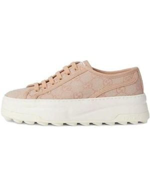 Gucci (Wmns) Gg Leather Sneakers 'Neutral' - Pink