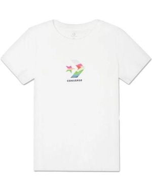 Converse (Wmns) Sun Fill Star Chevron Classic T-Shirt - White