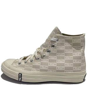 Converse Kith X Chuck 70 High 'Natural Monogram' - Gray
