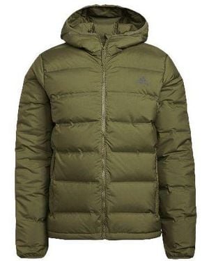 adidas Helionic Hooded Down Jacket - Green