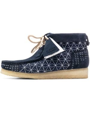 Clarks Wallabee Boots Shashiko' - Blue