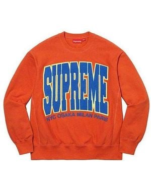 Supreme Cities Arc Crewneck Logo - Orange