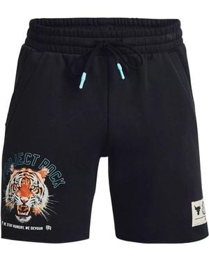 Under Armour Project Rock Rival Solid Shorts - Blue