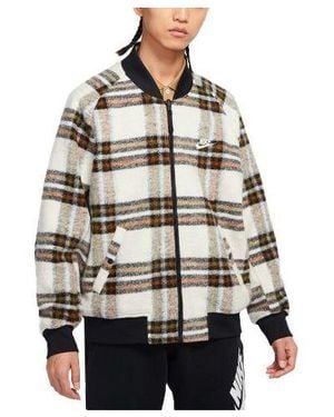 Nike Plaid Reversible Loose Jacket - Grey