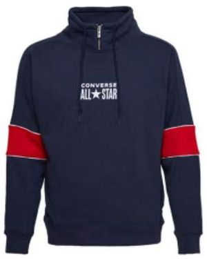 Converse All Star Funnel Neck Quarter Zip Crew Sweatshirt - Blue