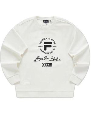Fila Logo Printed Jumper - White