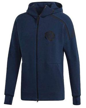 adidas Basketball Sports Hooded Jacket - Blue
