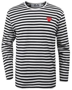 COMME DES GARÇONS PLAY Cdg Play Striped - Black