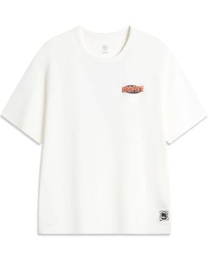 Li-ning Badfive Hoops Graphic T-Shirt - White