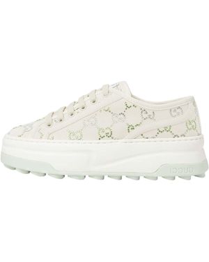 Gucci (Wmns) Tennis 1977 Crystal Canvas - White