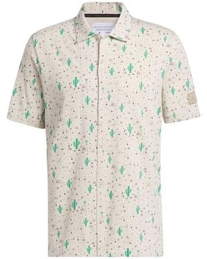 adidas Adicross Desert Button Golf Shirt - White