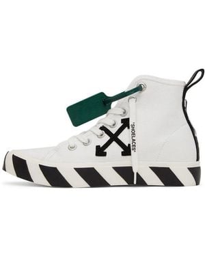 Off-White c/o Virgil Abloh Mid-Top Vulcanised Canvas Trainer - White