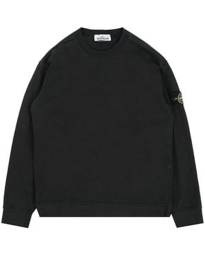 Stone Island Logo Patch Long-Sleeve T-Shirt - Black