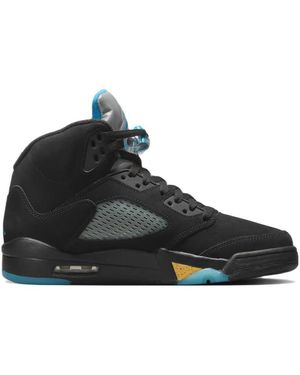 jordan retro 5 black and blue